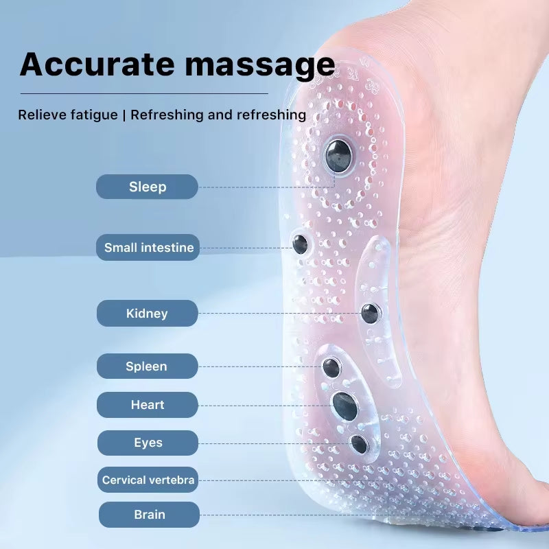 Magnetic Shoe Insoles for Both Foot Massage to Relieve Pain Magnetic Insoles for Shoes with Magnetic Acupressure Points
